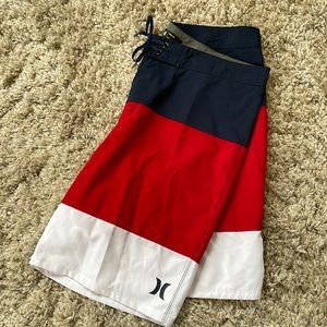 Hurley Red, White, & Blue Board Shorts 🇺🇸